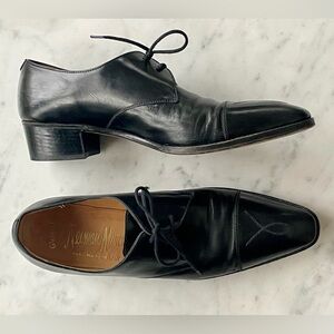 Gravati per Neiman Marcus vintage Italian leather oxfords, pointy toe, 8N, EUC